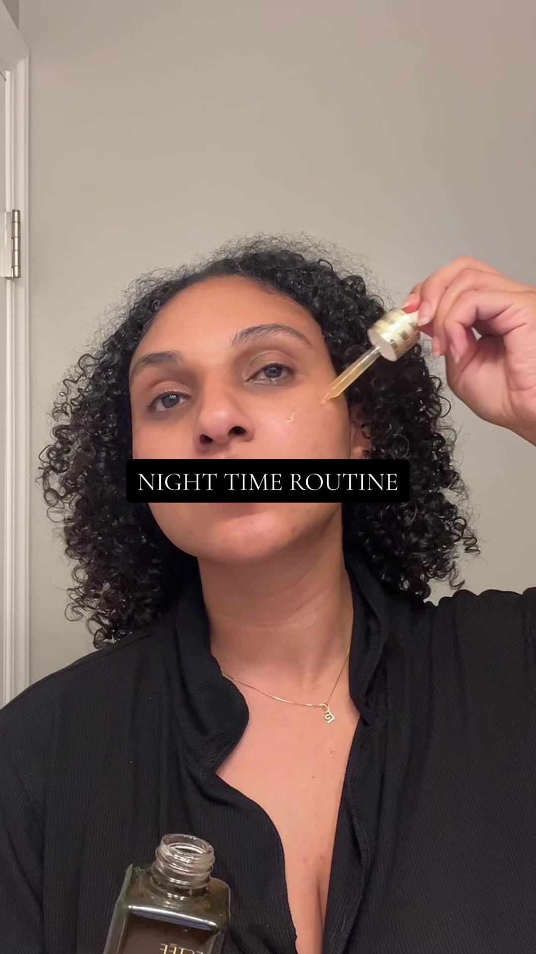 TikTok post by @honestlymum for Estée Lauder. Caption reads: it’s bedtime w/ @Tatcha US @medicube global @Estée....