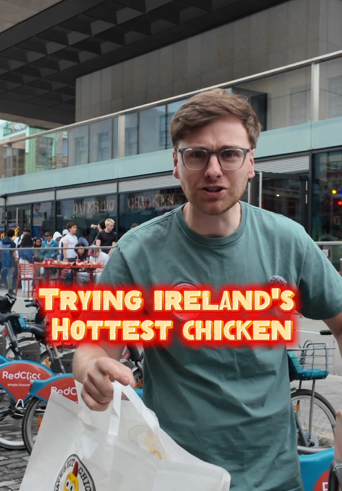 TikTok post by @paul_isitworthit for Chido Beer. Caption reads: Ireland’s HOTTEST Chicken 🌶️🔥 @Daves Hot Chicken....