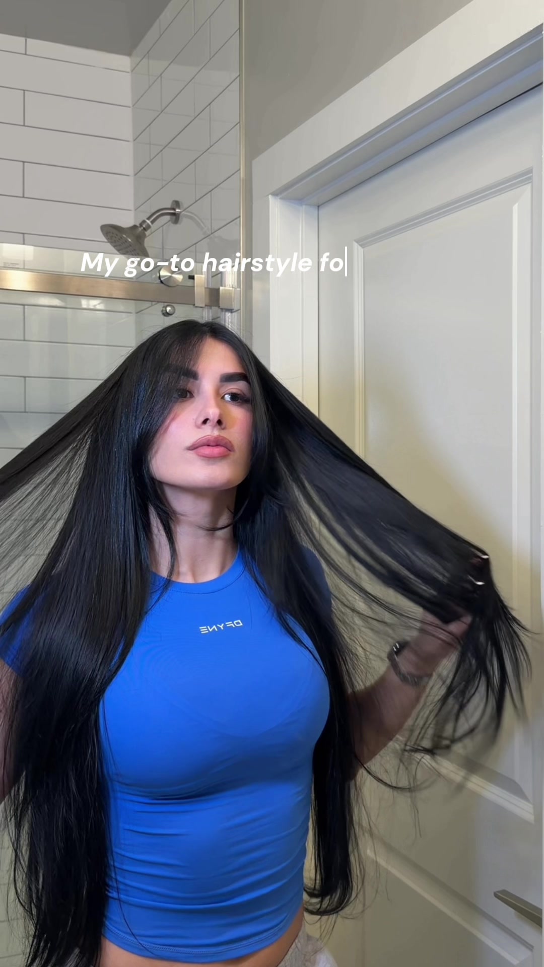 TikTok post by @patriciagarciax for FoxyBae Hair. Caption reads: [...] brush that smooths while it styles> @FoxyBae....