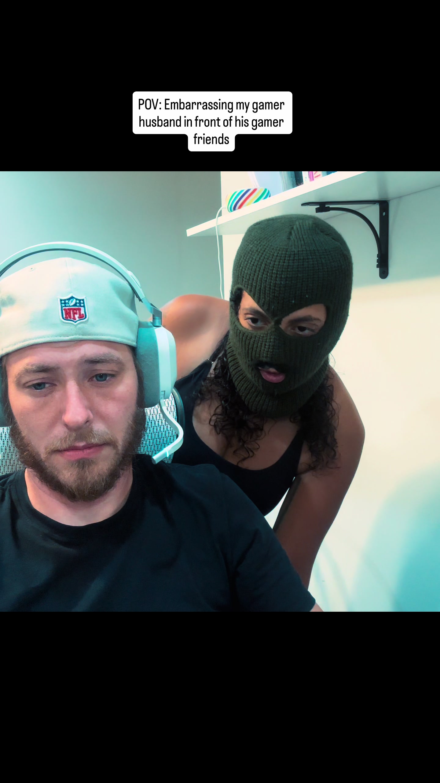 TikTok post by @marriedwithflaws for League of Legends. Caption reads: Checkmate. #fentysuperbrandday #fyp #foryou #rush....