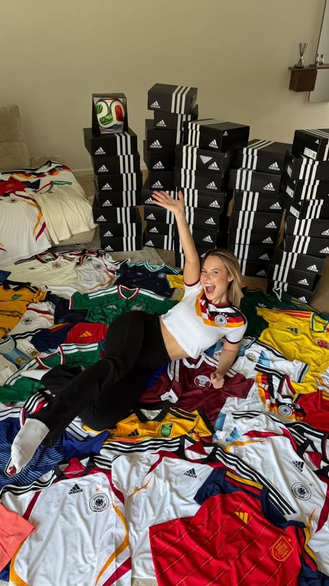 Instagram post by @fioonaax for adidas Football. Caption reads: [...] thanks to (anzeige) @adidasgermany....
