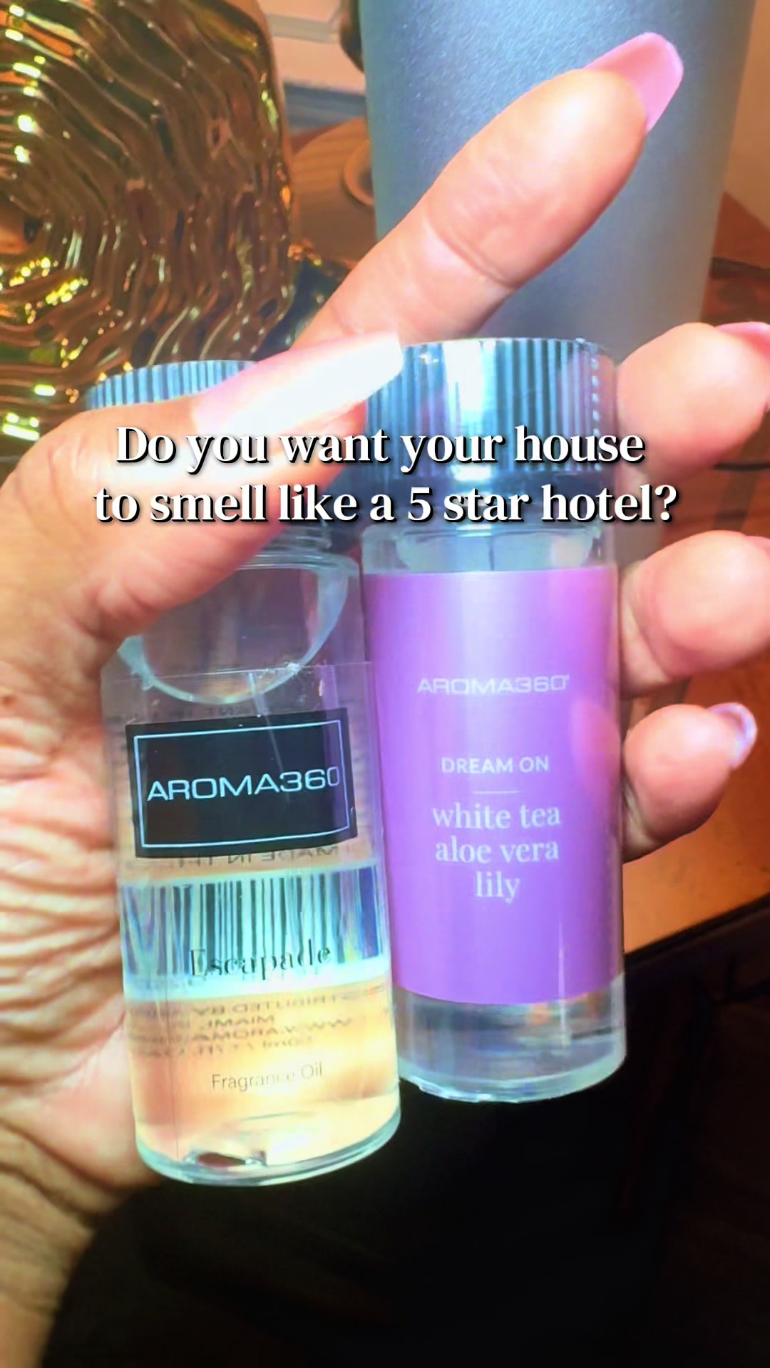 TikTok post by @keonasdeals for Aroma360. Caption reads: @Aroma360 Store has some strong, long lasting and....