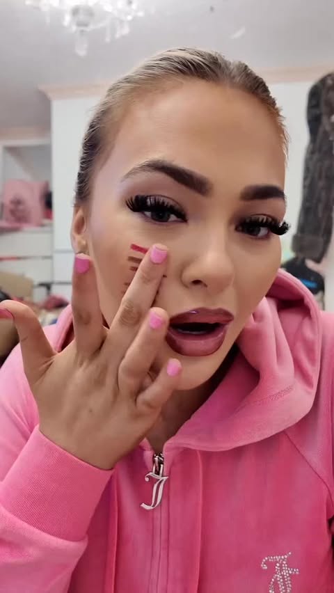 Instagram post by @trewleyprecious for Give Me Cosmetics. Caption reads: - AD Every shade, same result: BAD GYAL PROOF 💄....