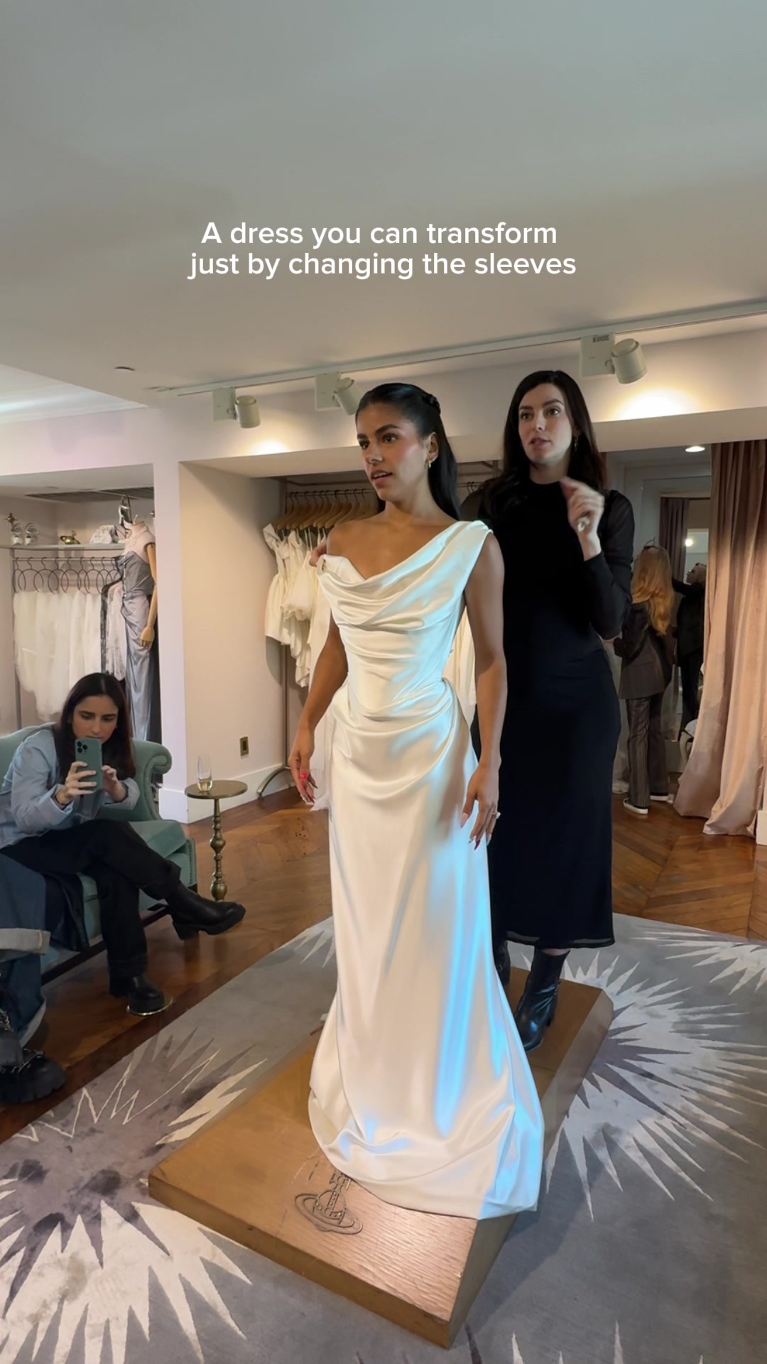 TikTok post by @montselewin for Vivienne Westwood. Caption reads: I immediately fell in love with the first option!....