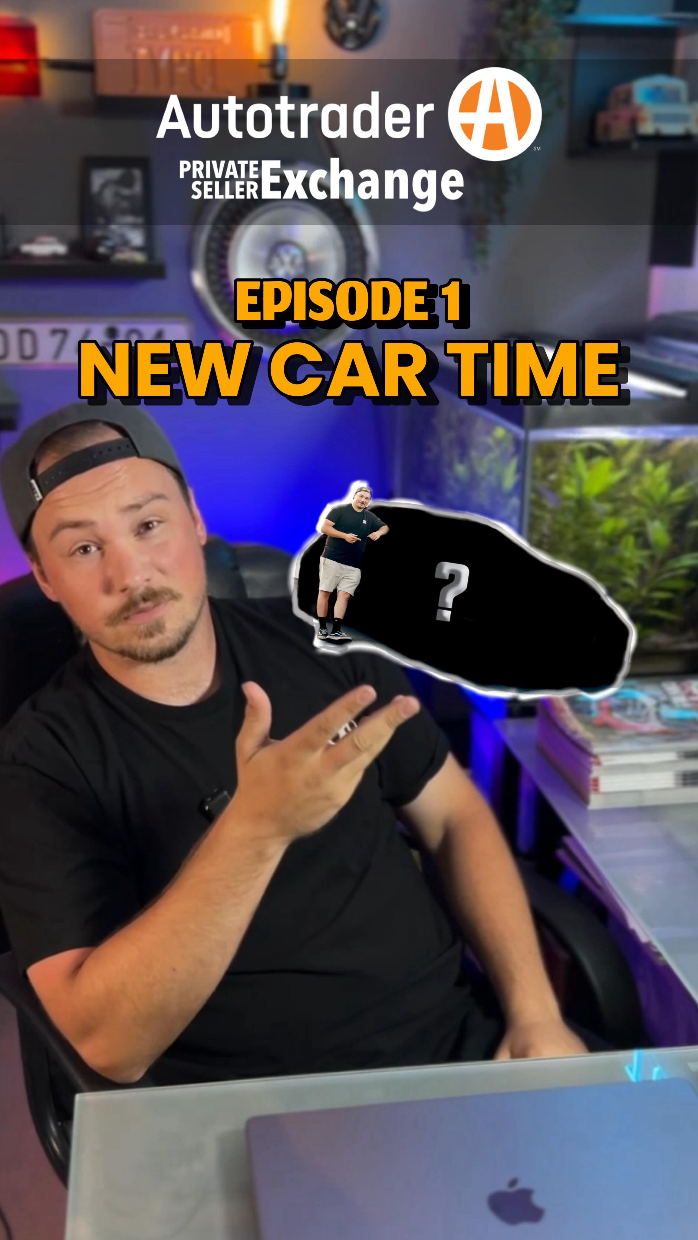 Instagram post by @typicalstevenn for Autotrader. Caption reads: NEW CAR TIME‼️ EP1 - Car buying w/ Private Seller....