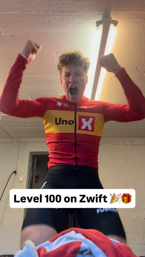 Instagram post by @jonas.abrahamsen for Zwift. Caption reads: Best Christmas present ever 🤩

@gozwift.