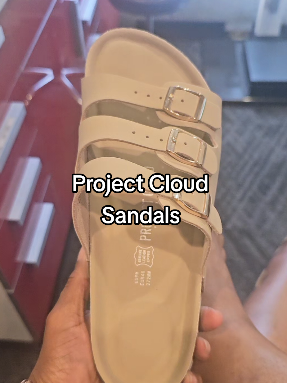 TikTok post by @kanariiskitchen for Project Cloud. Caption reads: Perfect for the sunmer ✨️☀️ #projectcloudsandals....