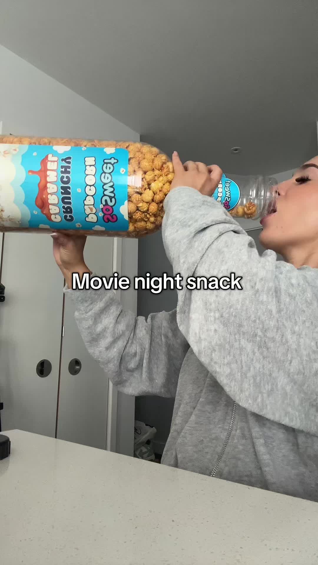 TikTok post by @sammielkershaw for SoSweet. Caption reads: These are so good @SoSweet #popcorn #sosweet....