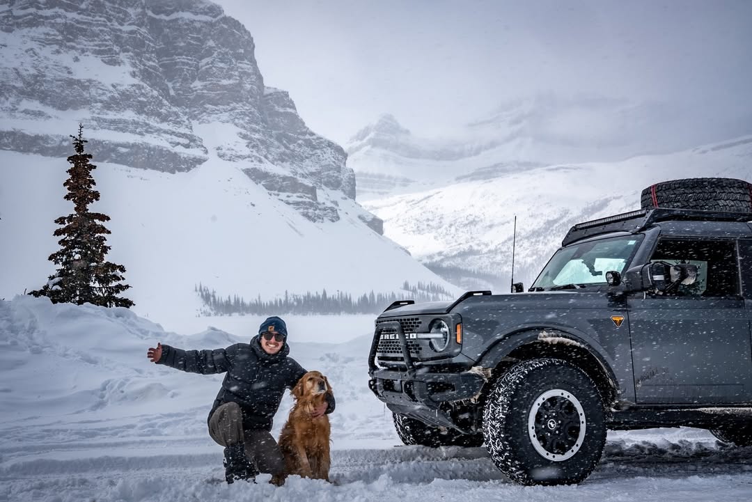 Instagram post by @andrew__muse for Ford Bronco. Caption reads: [...] and the adventures it brings. The....