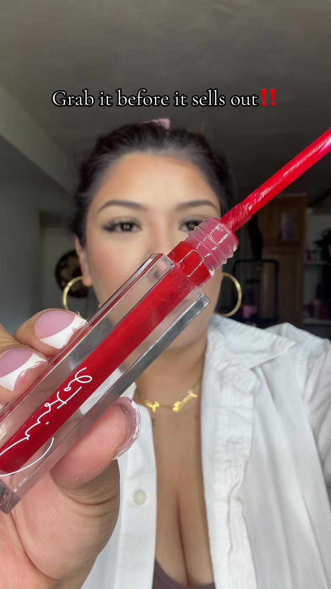 TikTok post by @lizzieliz619 for Cristal Cosmetics. Caption reads: [...] so Grab it before it sells out!....