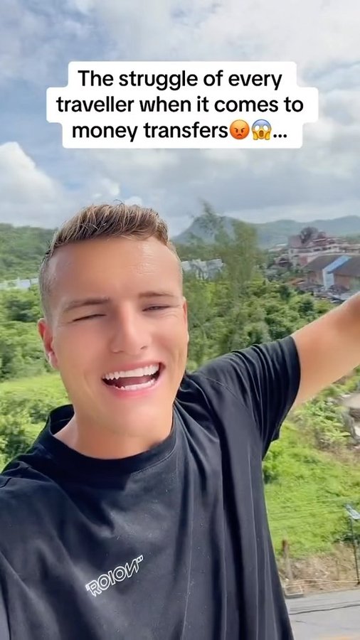 Instagram post by @repnicktv for Paysend. Caption reads: [...] I’ve just found the solution😱🙏......