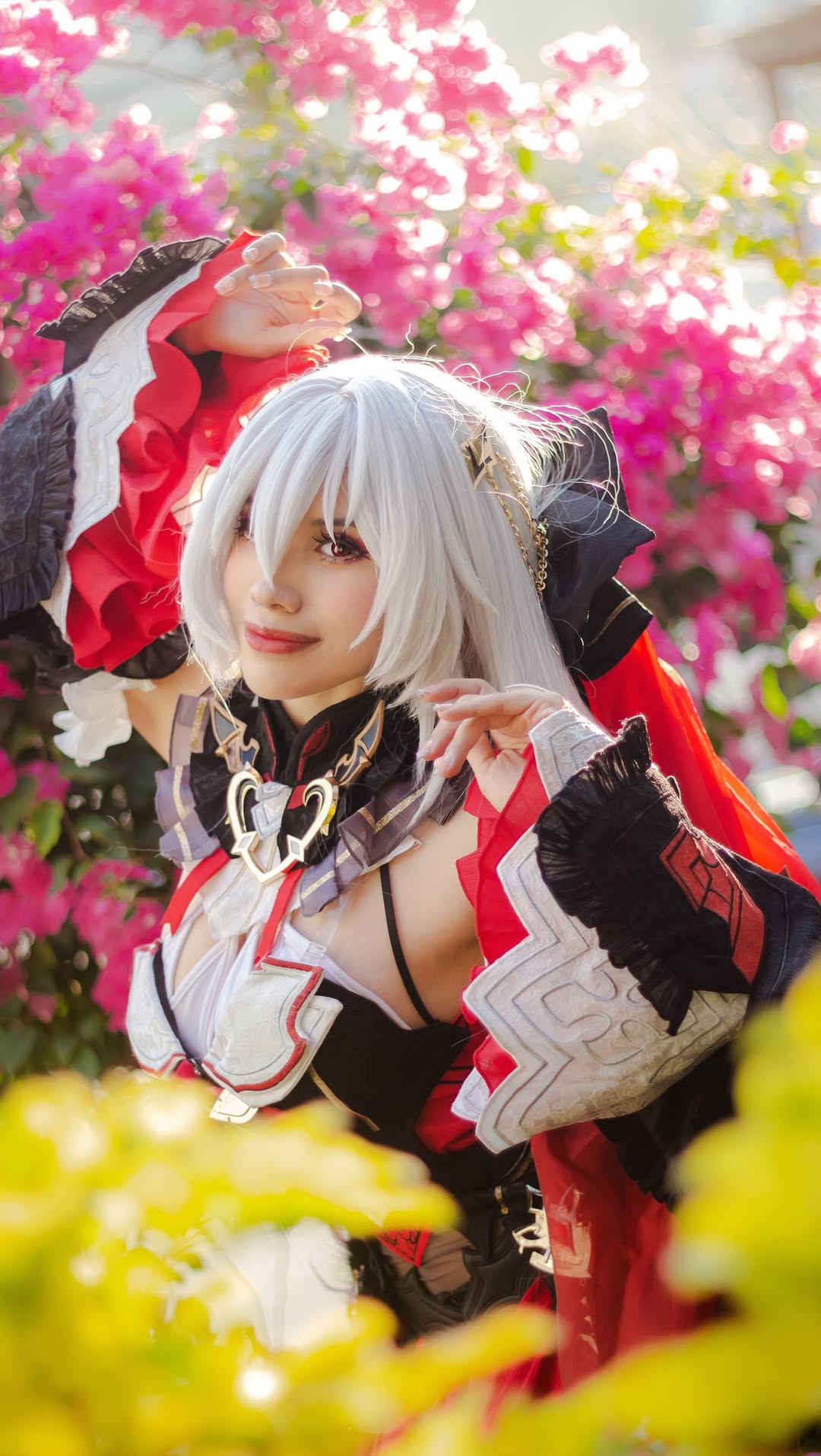 Instagram post by @leiasmile for CosFun. Caption reads: [...] Vow 🌹

This is my first Collab with....