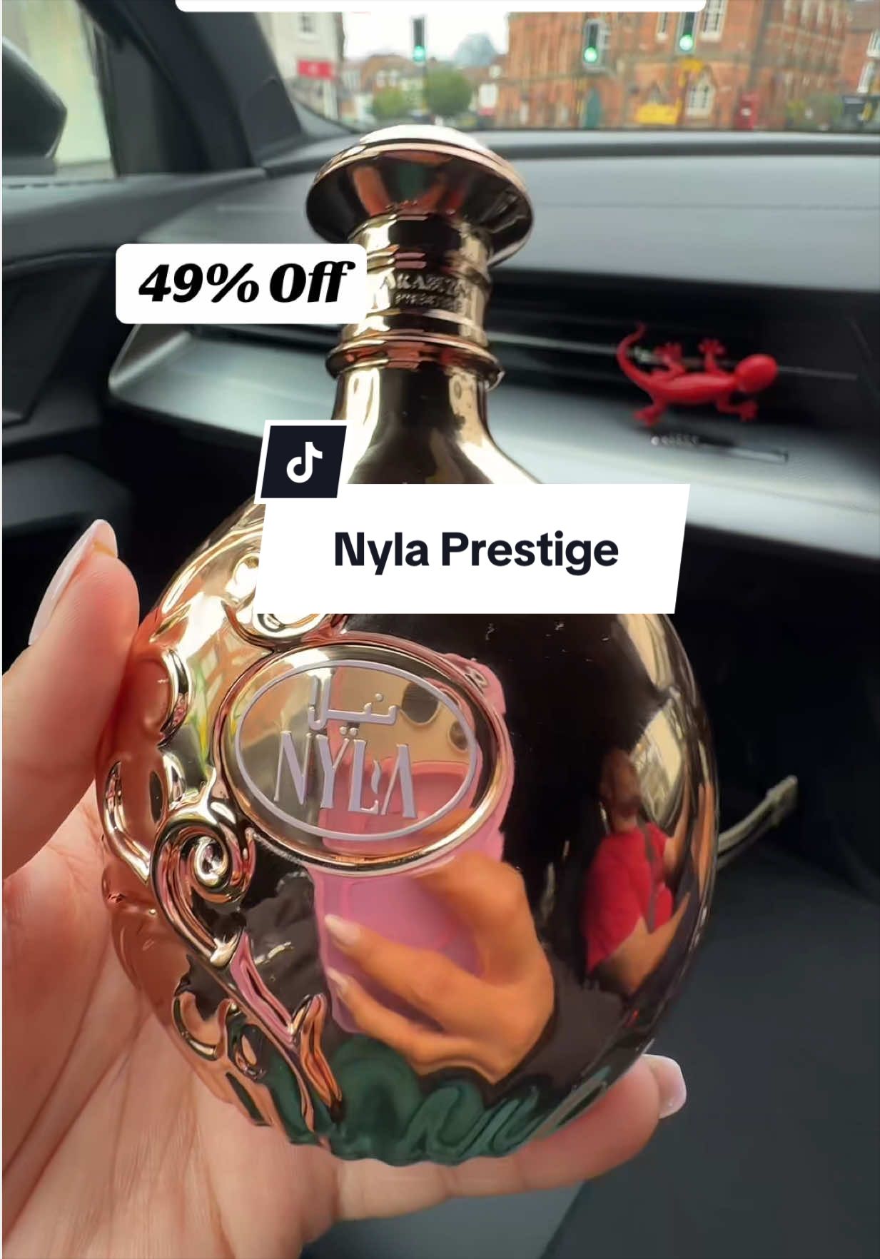 TikTok post by @yojnelle for Salsabeel Perfumes. Caption reads: 49% Off with Free Shipping on this viral Perfume....