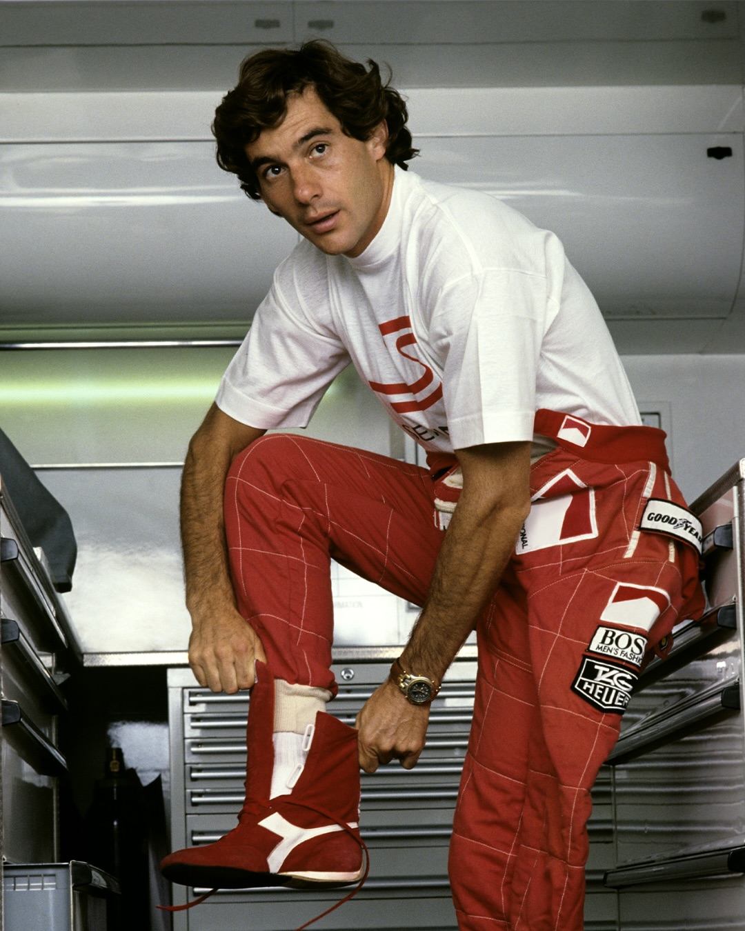 Instagram post by @senna.us for TAG Heuer. Caption reads: Today, we honor the legacy of a true....