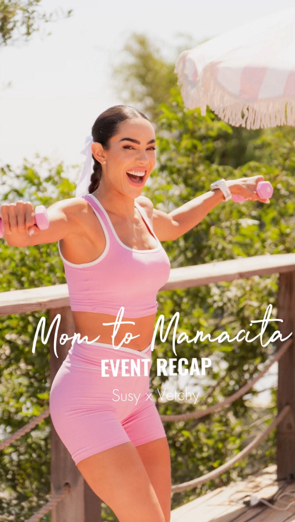 Instagram post by @susydiab for Summer Water. Caption reads: Mom to Mamacita Event Recap — what a day! 💖
My....