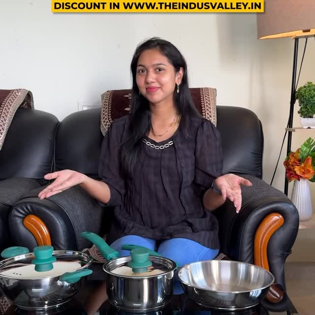 Instagram post by @sukrith_komarshetty for The Indus Valley. Caption reads: A healthy family starts with healthy cooking....
