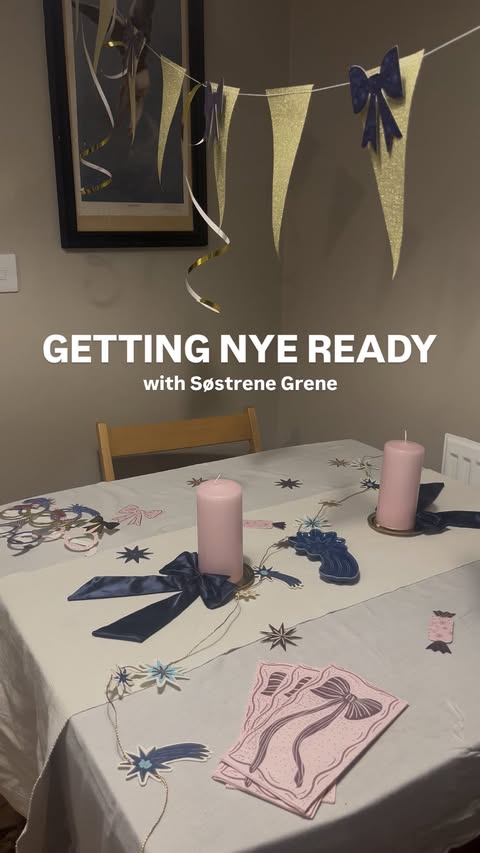 Instagram post by @eleanor_mcalister_ for Søstrene Grene. Caption reads: [...] | Can’t wait to party! ✨🎆🥂🍾🎉🎀 Søstrene....