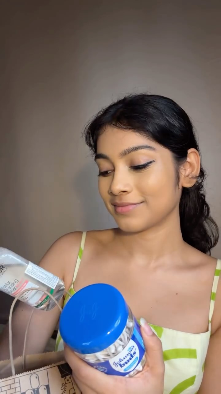 Instagram post by @zuithitme for Swiggy. Caption reads: It’s always the micellar water and earbuds that go....