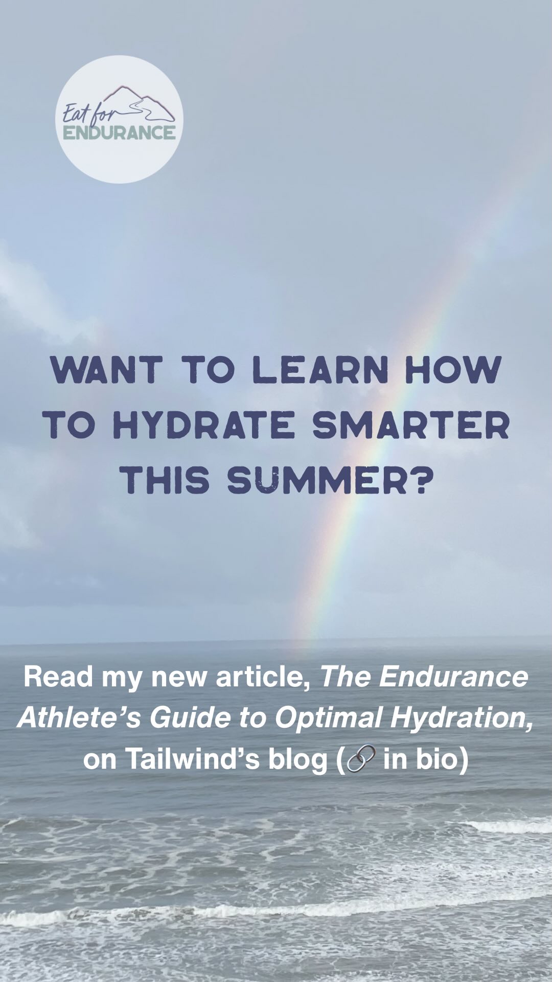 Instagram post by @eatforendurance for Tailwind Nutrition. Caption reads: Hydration matters, whether you’re heading out for....