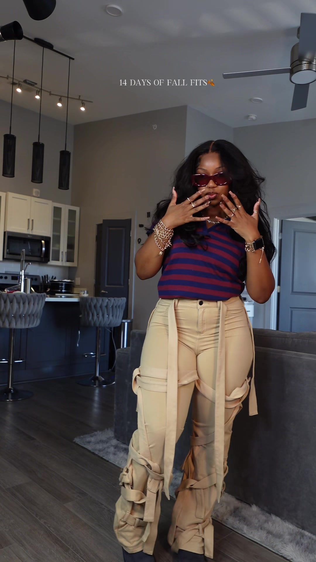 TikTok post by @brittdawg__ for Burlington. Caption reads: 14 Days of Fall Fits🍂: Day 10 Switched it up a....