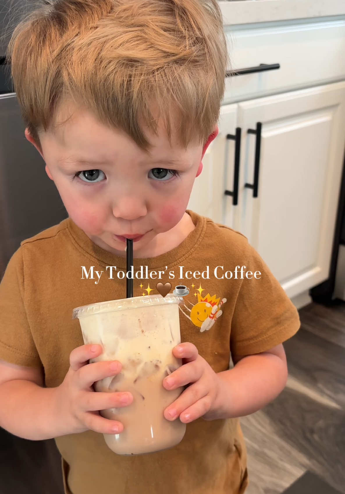 TikTok post by @xo_aprilkstarman for Kiid Coffee. Caption reads: [...] gets his Choco Latte, I get mine ☕️✨....
