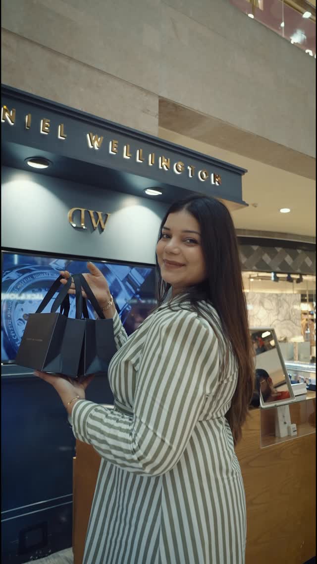 Instagram post by @toshalipaliwal for Daniel Wellington. Caption reads: Levelling up my wrist game with....