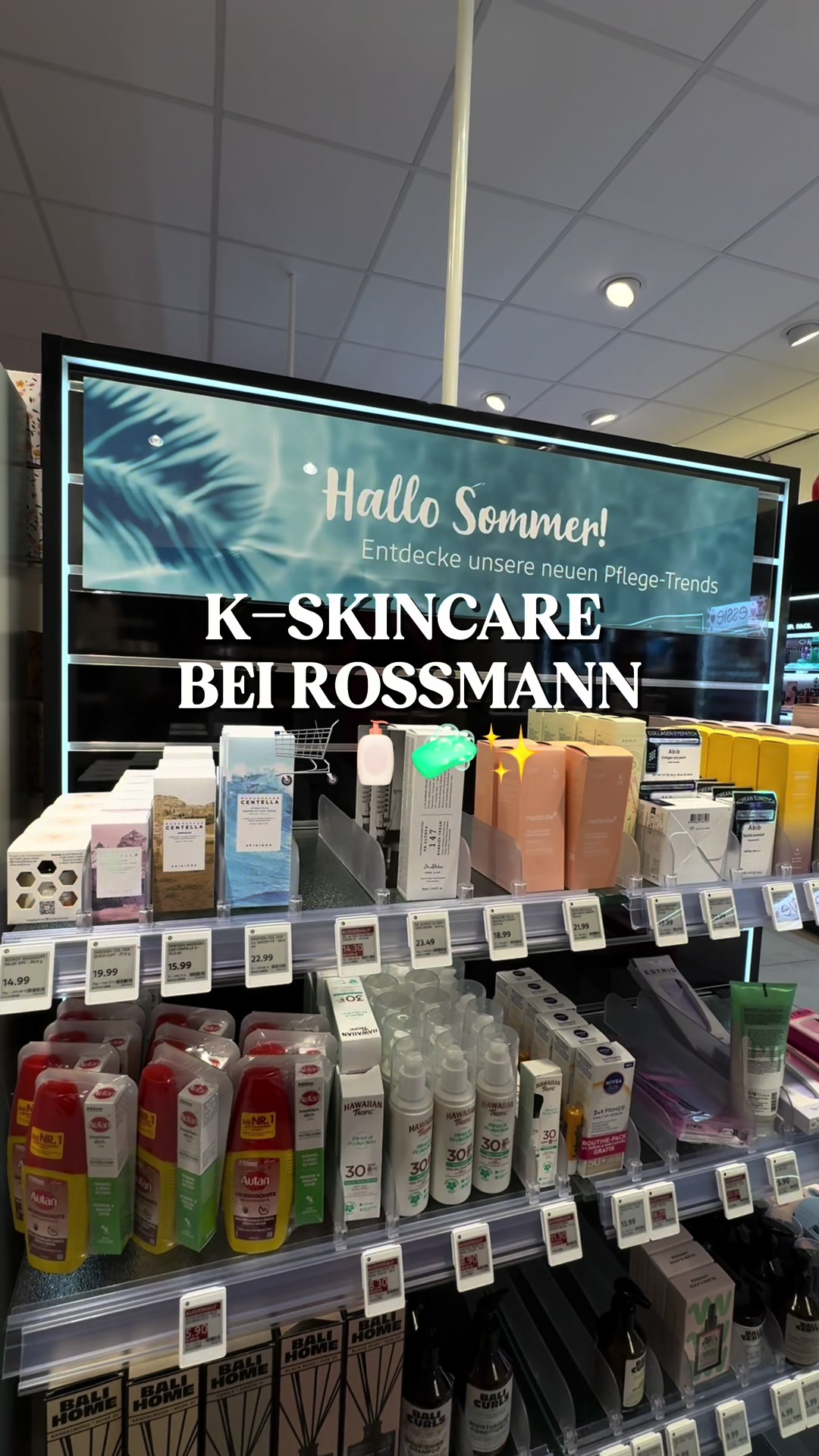TikTok post by @vikapln for ROSSMANN. Caption reads: wie geil ist das bitte?!🥹 wir achten nicht auf....