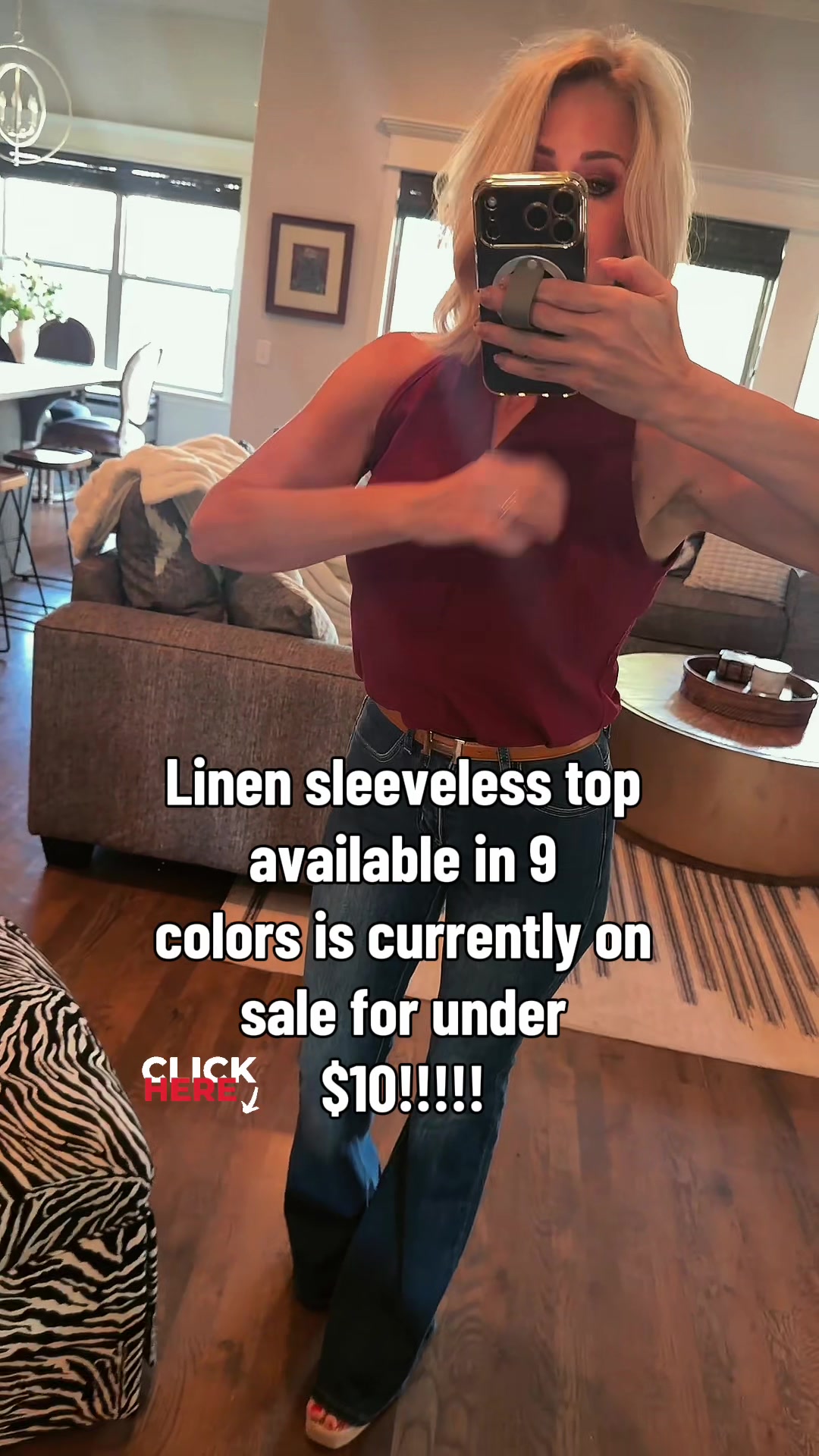 TikTok post by @glowupbarbieusa for Willow Boutique. Caption reads: [...] high-waisted Fiona flare jeans by @Willow....
