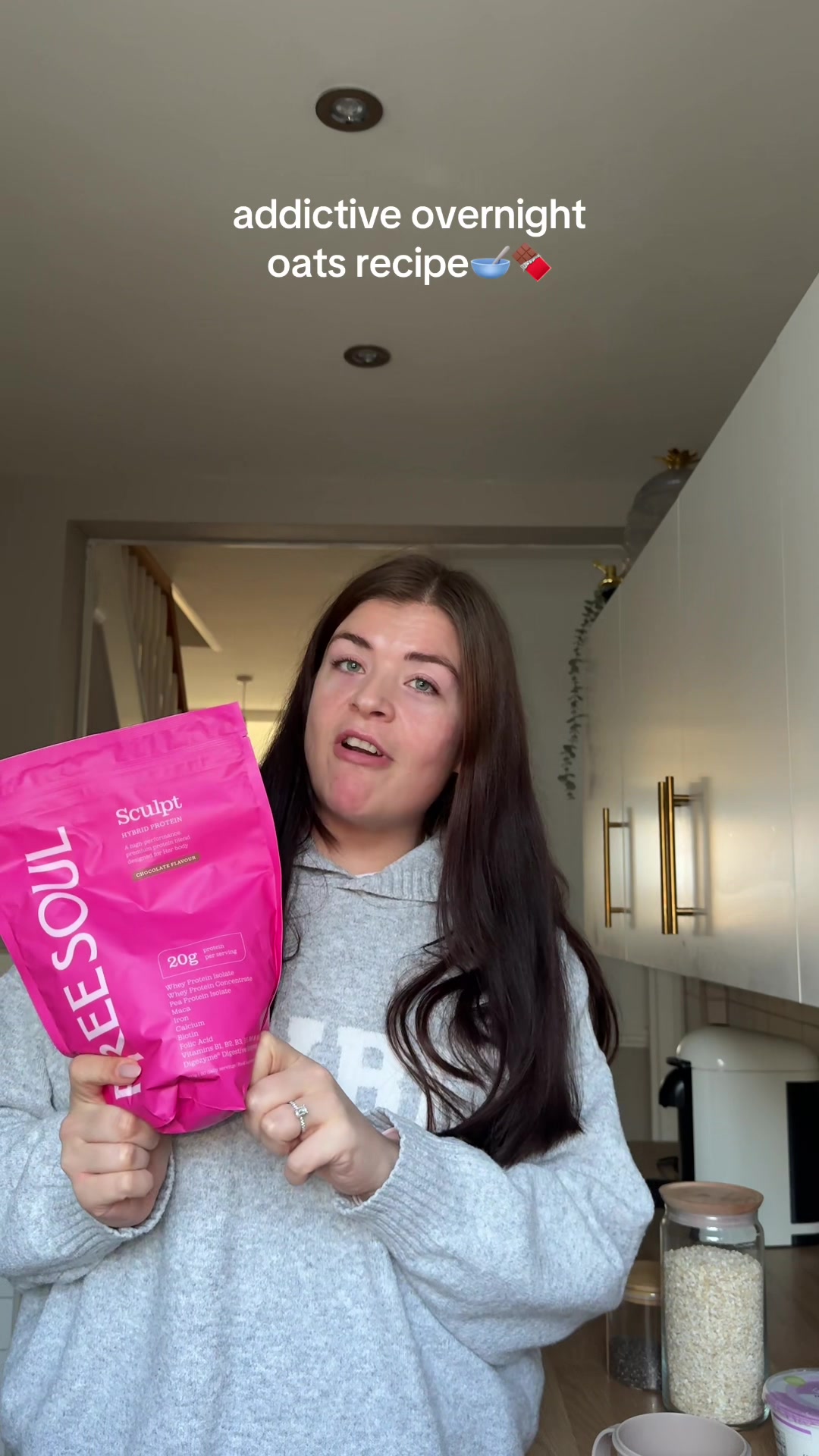 TikTok post by @rosie_w28 for Free Soul. Caption reads: [...] oats recipe, made better with the @Free Soul....