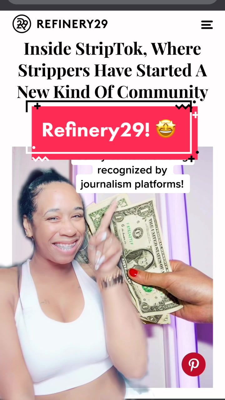 TikTok post by @bella_is_bae347 for Refinery29. Caption reads: Thank you @refinery29! Lydia was a doll and it....