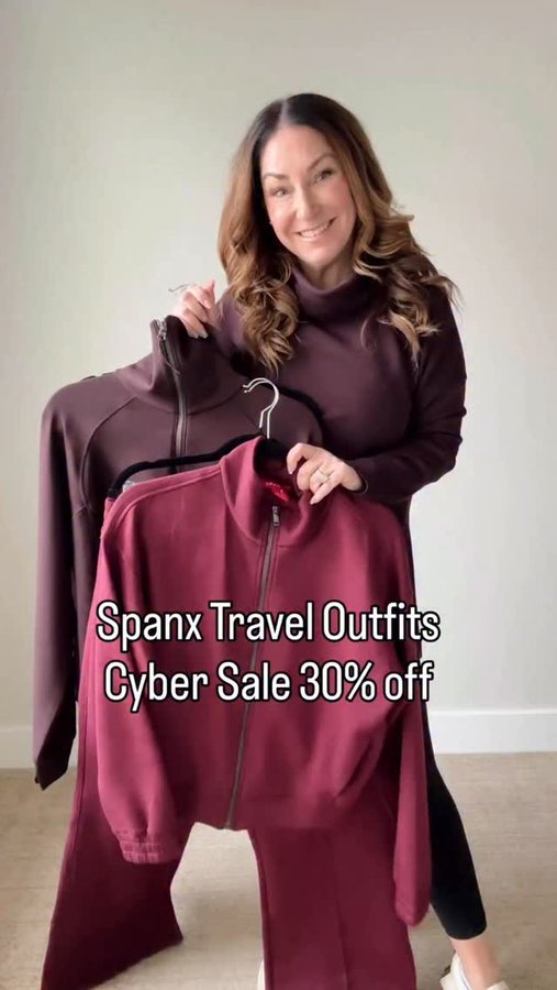 Instagram post by @therecruitermom for SPANX. Caption reads: 📲 Comment TRM for links @spanx Cyber Week Sale....