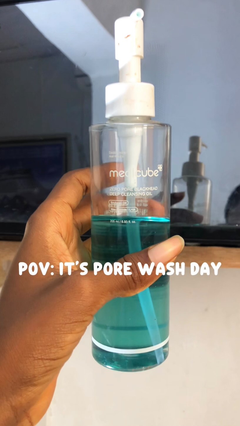 Instagram post by @phetamithecreator for Medicube. Caption reads: It’s pore wash day 🧼 @medicube_global_official....