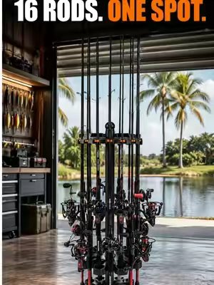 TikTok post by @mikewhitlock.318 for KastKing. Caption reads: Finally got all my rods cleaned up. #KastKing....