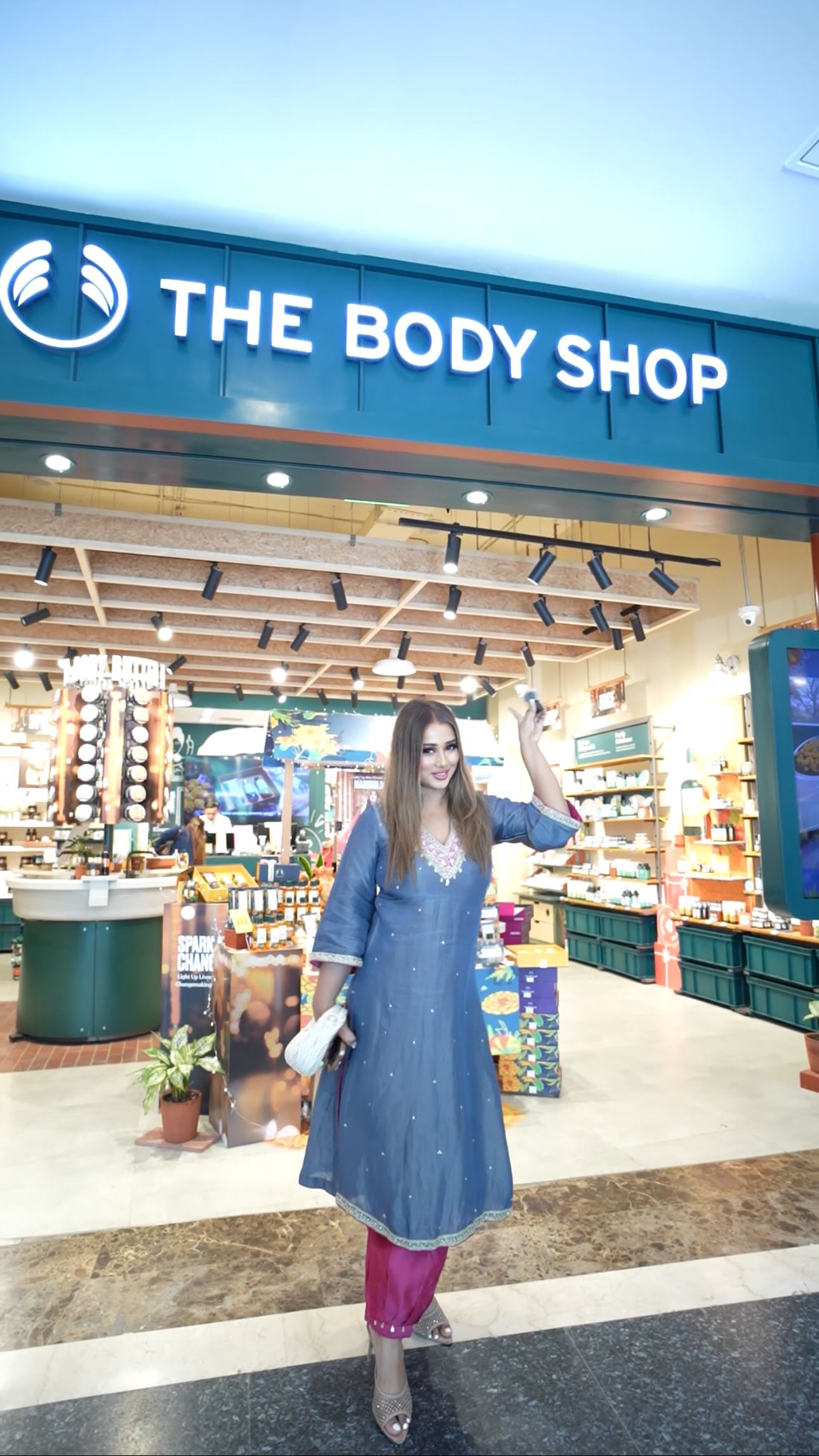 Instagram post by @payal_borbora for The Body Shop. Caption reads: Prepping for Karwa Chauth the self-care way....