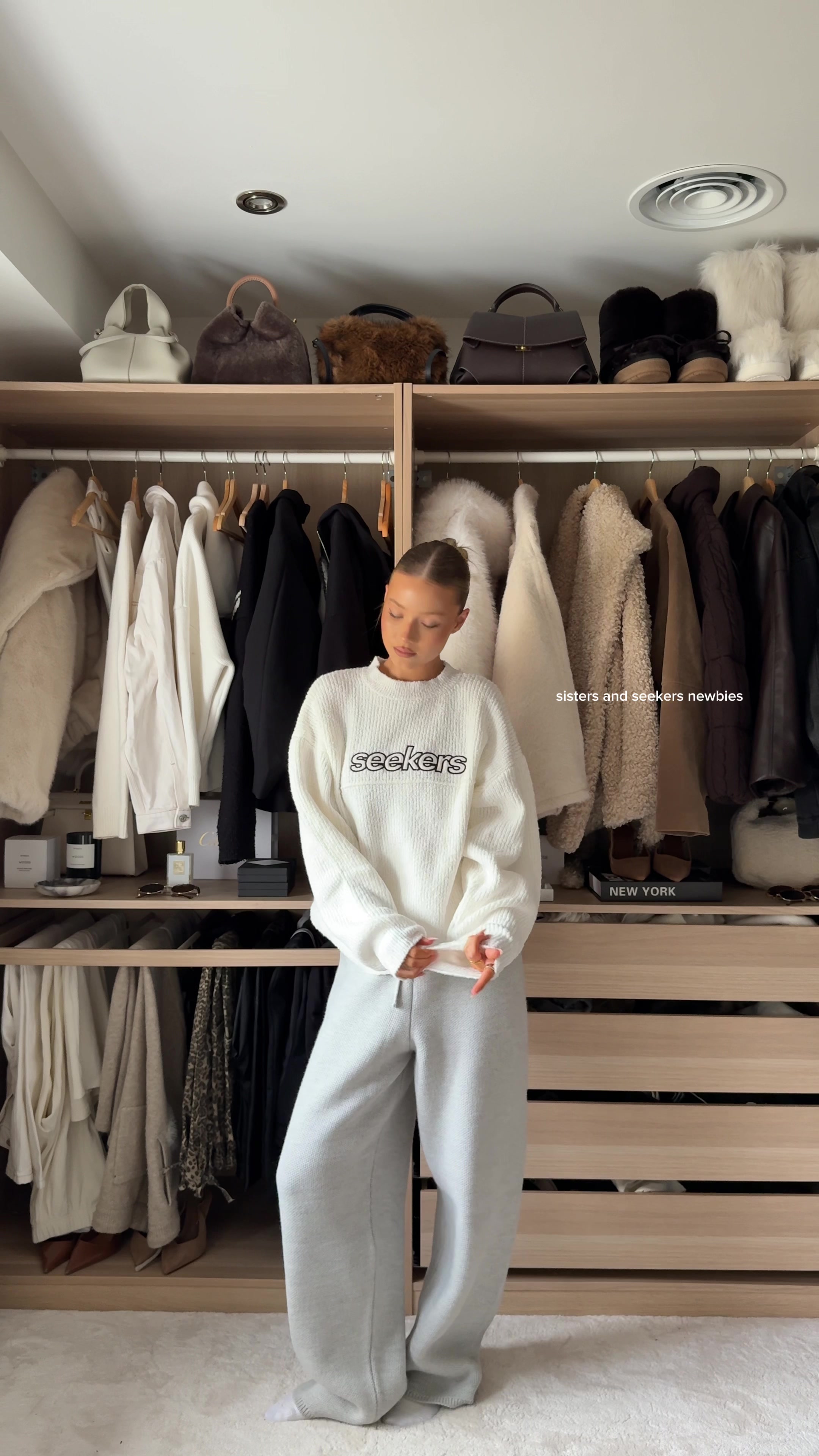 TikTok post by @daisyherriott for Sisters And Seekers. Caption reads: @Sisters & Seekers outfit of the day <3 use code....
