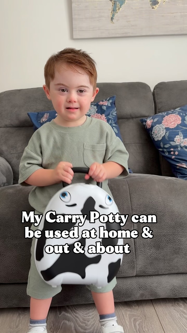Instagram post by @parkersjourney08 for My Carry Potty. Caption reads: [...] Parker and we have teamed up @mycarrypotty....