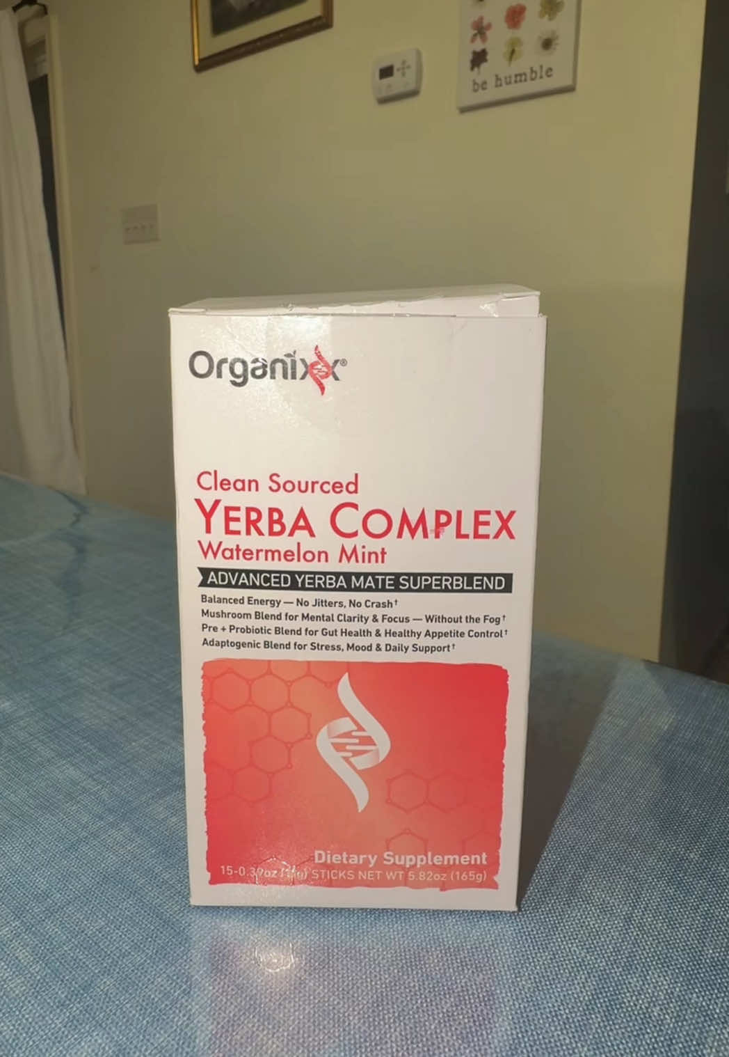 TikTok post by @aalisha_grg for Organixx. Caption reads: [...] and focus. It has ashwagandha in it.....