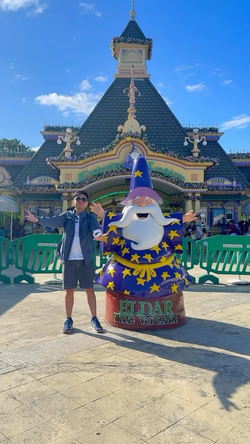 Instagram post by @ianalvunt for Partipost. Caption reads: Eldar made the honors in lighting up the Giant....