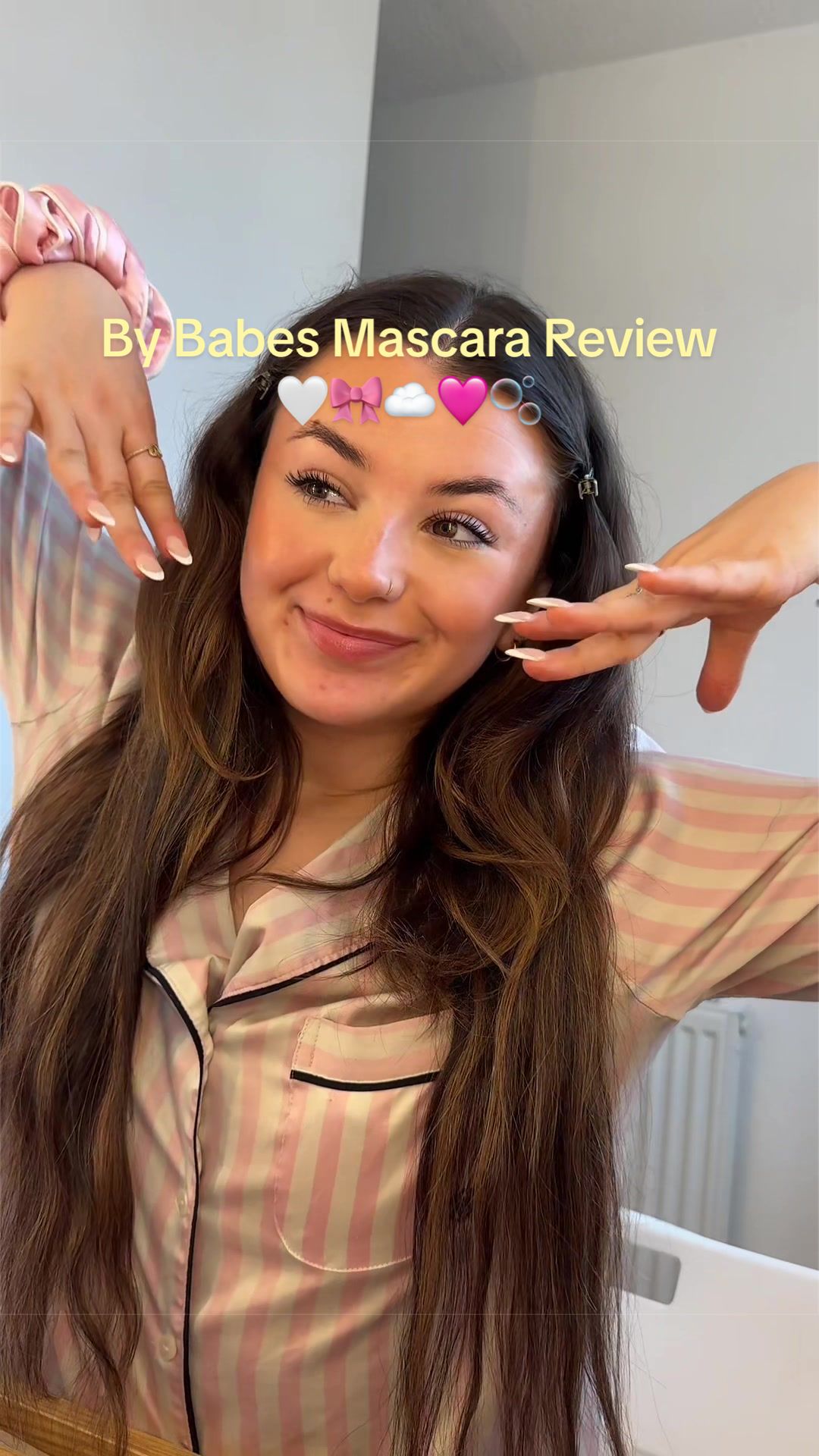 TikTok post by @johannax01 for By Boss Babes. Caption reads: This will now be my ride or die mascara 🎀....