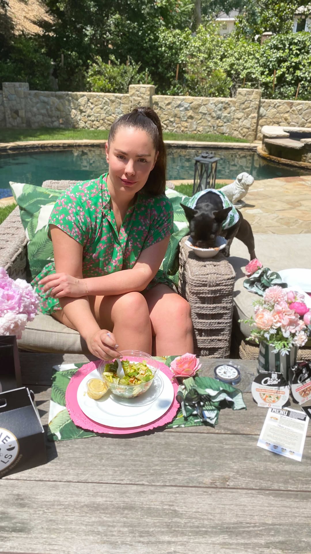 Instagram post by @beaudunn for Cesar Italia. Caption reads: In our household, our fur babies and I do....