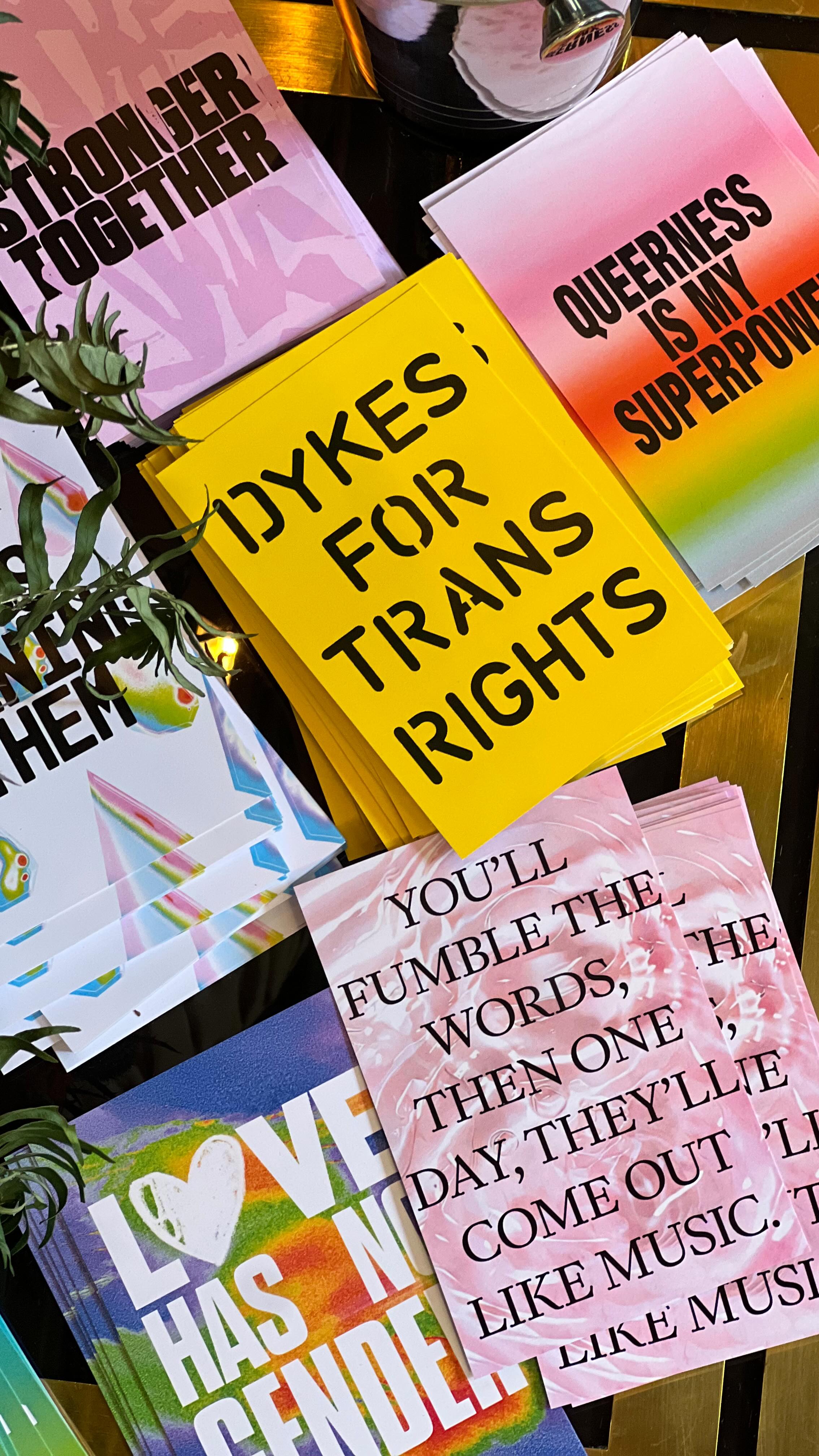 Instagram post by @jammydodged for GAY TIMES. Caption reads: AD These tattoos might be temporary but pride last....