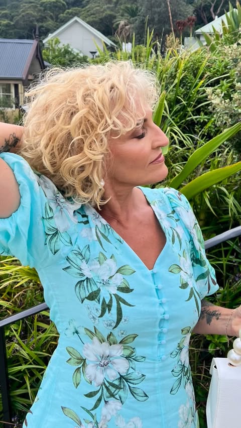 Instagram post by @nevertoolatetoughchicks for Blue Illusion. Caption reads: Feeling Whimsical in Blue Illusion🩵 The Gorgeous....