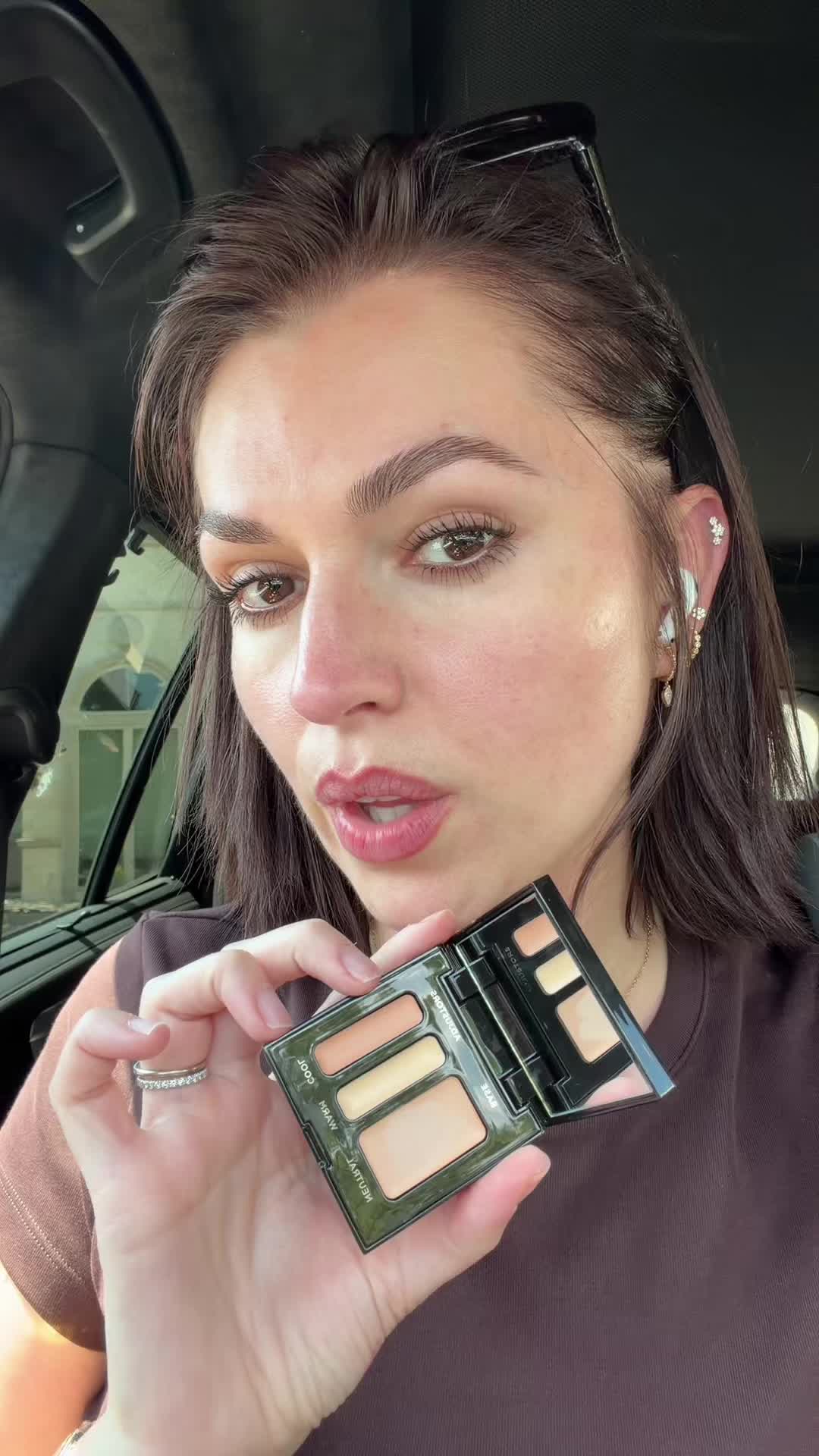 TikTok post by @heyyytheredalila for Laura Mercier. Caption reads: The @Laura Mercier new color corrector is sooo....
