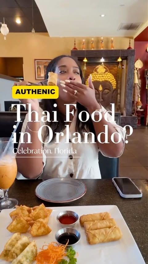 Instagram post by @renontherunway for Mustard. Caption reads: Thai food just hits a little different after....