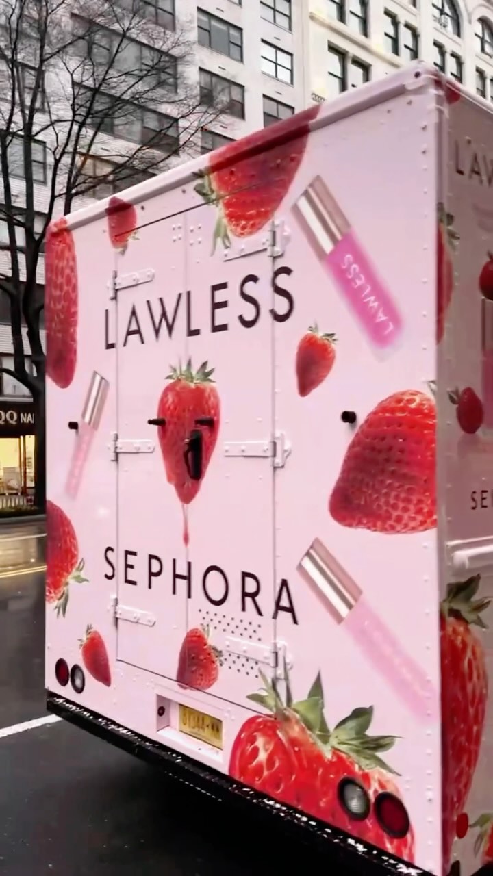 Instagram post by @annielawless for LAWLESS Beauty. Caption reads: New York, you were sweet like Strawberry....