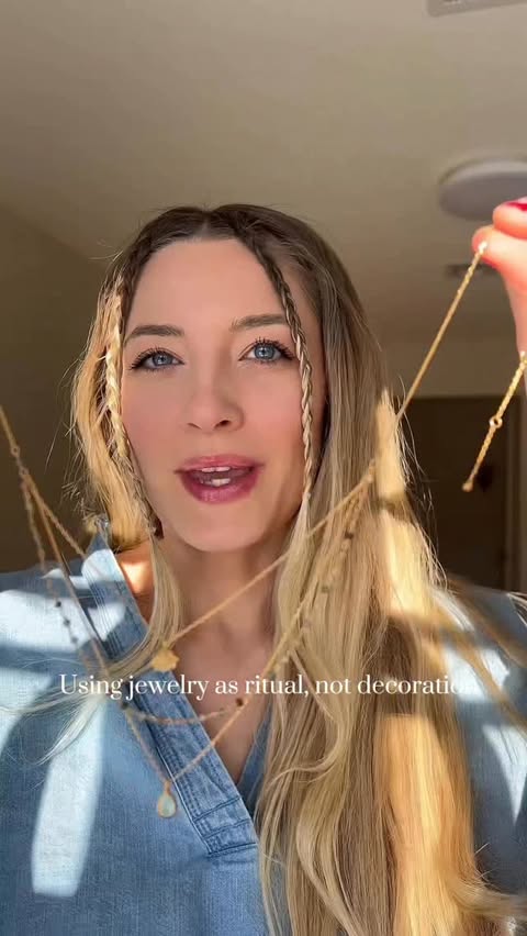 Instagram post by @healingwithshayna for Satya Jewelry. Caption reads: [...] your feminine energy and your body.....