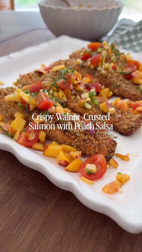 Instagram post by @leslie_stokes_ for California Walnuts. Caption reads: If there is one salmon recipe you need to make....