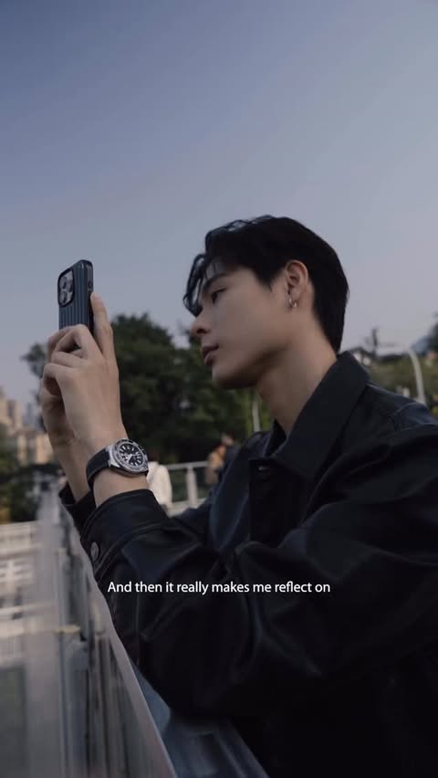 Instagram post by @jackgohr for OMEGA. Caption reads: [...] every moment in my life , matters. ❤️....