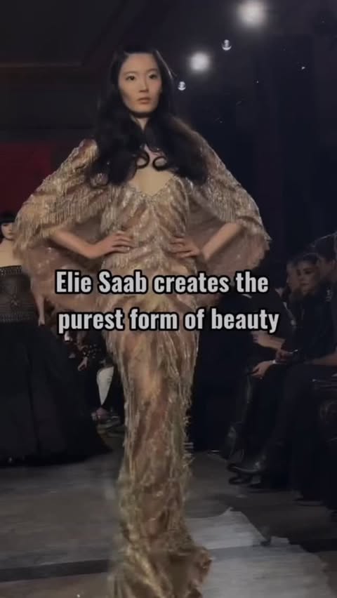 Instagram post by @luciabrunoofficial for ELIE SAAB. Caption reads: @eliesaabworld Elie Saab alla Paris [...].