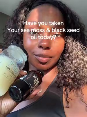 TikTok post by @sandra.mendes279 for Myla's Moss. Caption reads: @MYLASMOSS black seed oil and seamoss are part of....